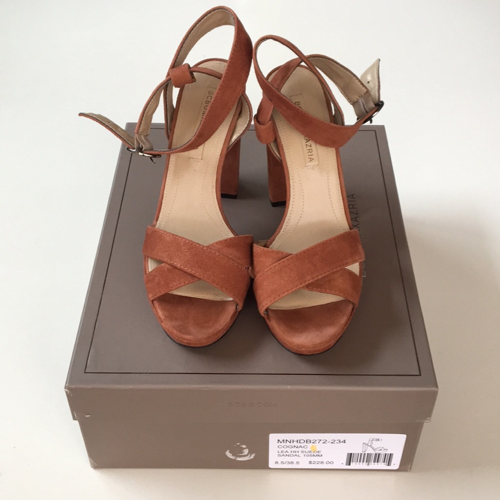 BCBG Lea Suede Platform Heels